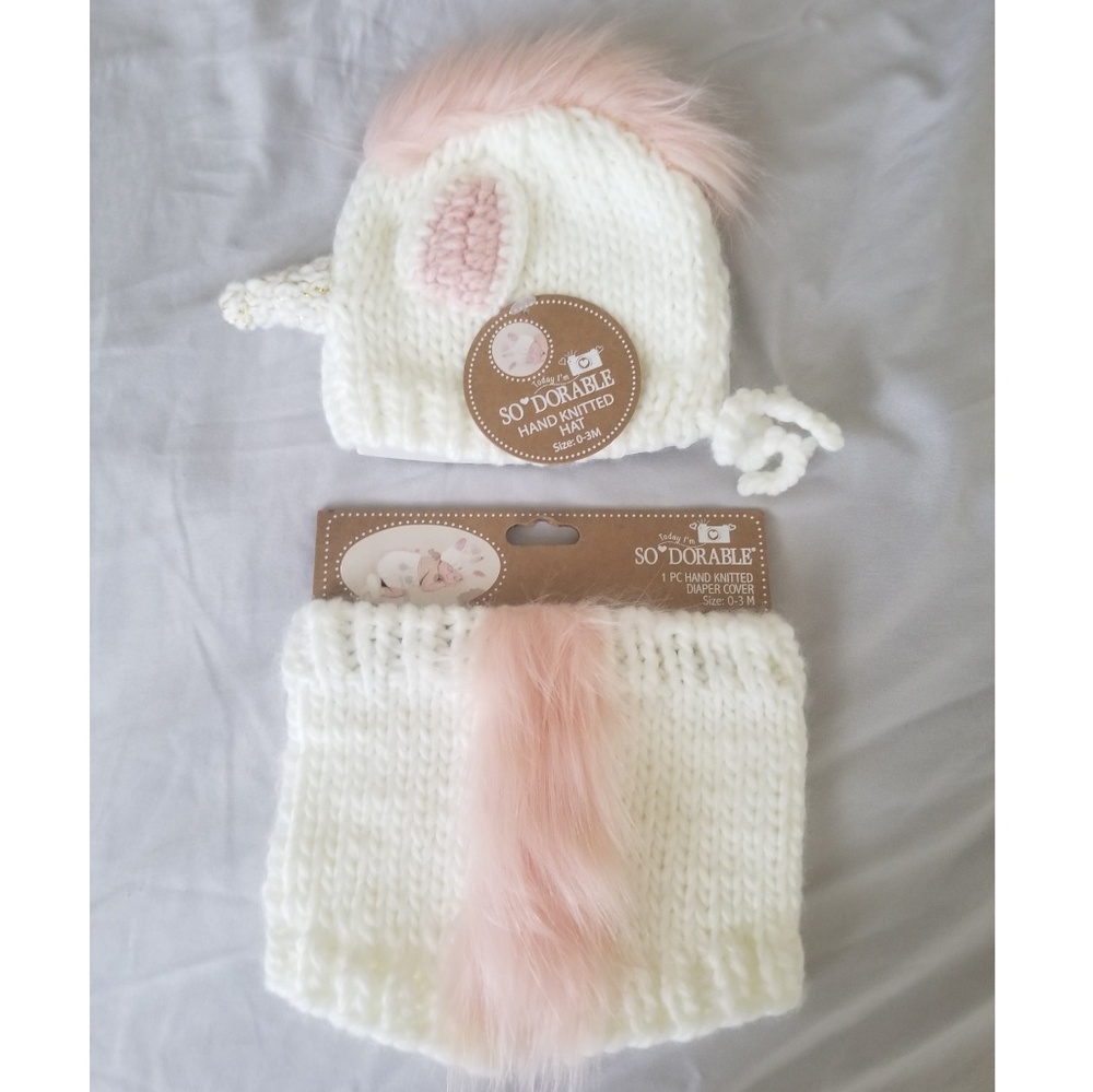 So'dorable 2-Piece Unicorn Chunky Knit Bonnet and